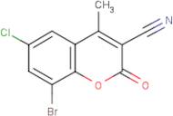 8-Bromo-6-chloro-3-cyano-4-methylcoumarin