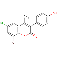 8-Bromo-6-chloro-3-(4?-hydroxyphenyl)-4-methylcoumarin