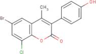 6-Bromo-8-chloro-3-(4?-hydroxyphenyl)-4-methylcoumarin