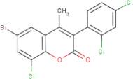 6-Bromo-8-chloro-3-(2?,4?-dichlorophenyl)-4-methylcoumarin