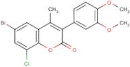 6-Bromo-8-chloro-3-(3?,4?-dimethoxyphenyl)-4-methylcoumarin