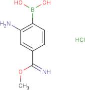 2-Amino-4-(imino(methoxy)methyl)phenylboronic acid hydrochloride