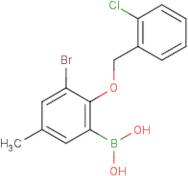 3-Bromo-2-(2'-chlorobenzyloxy)-5-methylphenylboronic acid
