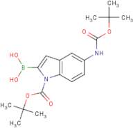 1H-Indole-1-carboxylic acid,2-borono-5-[[(1,1-dimethylethoxy)carbonyl]amino]-,1-(1,1-dimethylethyl)