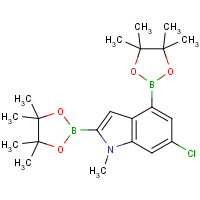 6-Chloro-1-methylindole-2,4-diboronic acid, pinacol ester