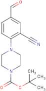 4-(2-Cyano-4-formylphenyl)piperazine, N1-BOC protected