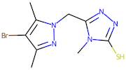 5-(4-Bromo-3,5-dimethylpyrazol-1-ylmethyl)-4-methyl-1,2,4-triazole-3-thiol