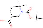 6,6-Dimethylpiperidine-3-carboxylic acid, N-BOC protected