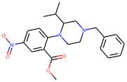 Methyl 2-(4-benzyl-2-isopropylpiperazin-1-yl)-5-nitrobenzoate