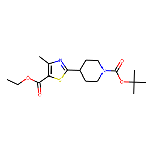 4-[5-(Ethoxycarbonyl)-4-methyl-1,3-thiazol-2-yl)piperidine, N-BOC protected