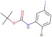 2-Bromo-5-iodoaniline, N-BOC protected