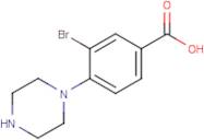 3-Bromo-4-piperazinobenzoic acid