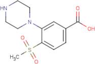 4-(Methylsulfonyl)-3-piperazinobenzoic acid