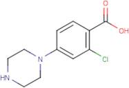 2-Chloro-4-piperazinobenzoic acid