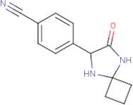 4-(7-Oxo-5,8-diazaspiro[3.4]oct-6-yl)benzonitrile