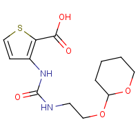 3-[3-[2-(2-Tetrahydropyranyloxy)ethyl]ureido]thiophene-2-carboxylic acid