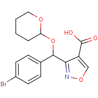 3-[(4-Bromophenyl)[(2-tetrahydropyranyl)oxy]methyl]isoxazole-4-carboxylic acid