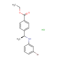 Ethyl 4-[(1S)-1-(3-bromoanilino)ethyl]benzoate hydrochloride