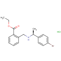 Ethyl 2-[[[(1S)-1-(4-bromophenyl)ethyl]amino]methyl]benzoate hydrochloride