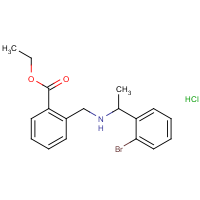 Ethyl 2-[[1-(2-bromophenyl)ethylamino]methyl]benzoate hydrochloride