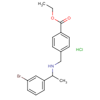 Ethyl 4-[[1-(3-bromophenyl)ethylamino]methyl]benzoate hydrochloride