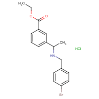 Ethyl 3-[1-[(4-bromophenyl)methylamino]ethyl]benzoate hydrochloride