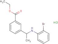 Ethyl 3-[1-(2-bromoanilino)ethyl]benzoate hydrochloride