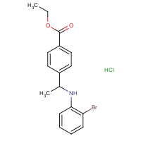 Ethyl 4-[1-(2-bromoanilino)ethyl]benzoate hydrochloride