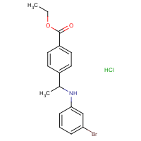 Ethyl 4-[1-(3-bromoanilino)ethyl]benzoate hydrochloride