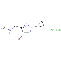 [(4-Bromo-1-cyclopropyl-1H-pyrazol-3-yl)methyl](methyl)amine dihydrochloride