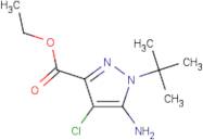 Ethyl 5-amino-1-tert-butyl-4-chloro-pyrazole-3-carboxylate