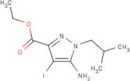 Ethyl 5-amino-4-iodo-1-isobutyl-pyrazole-3-carboxylate