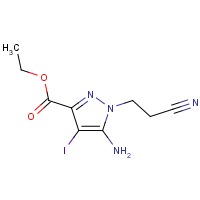 Ethyl 5-amino-1-(2-cyanoethyl)-4-iodo-pyrazole-3-carboxylate