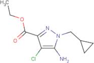 Ethyl 5-amino-4-chloro-1-(cyclopropylmethyl)pyrazole-3-carboxylate