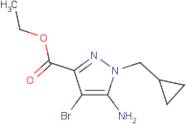 Ethyl 5-amino-4-bromo-1-(cyclopropylmethyl)pyrazole-3-carboxylate