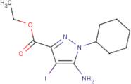 Ethyl 5-amino-1-cyclohexyl-4-iodo-pyrazole-3-carboxylate