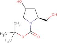 (2S,4R)-4-Hydroxy-2-(hydroxymethyl)pyrrolidine, N-BOC protected