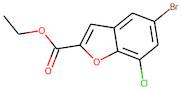 5-Bromo-7-chloro-benzofuran-2-carboxylic acid ethyl ester