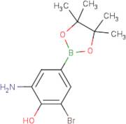 3-Amino-5-bromo-4-hydroxybenzeneboronic acid, pincaol ester