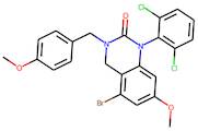 5-Bromo-1-(2,6-dichlorophenyl)-7-methoxy-3-[(4-methoxyphenyl)methyl]-4H-quinazolin-2-one