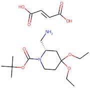 (2S)-2-(Aminomethyl)-4,4-diethoxypiperidine fumarate, N1-BOC protected