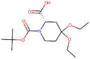 (2S)-4,4-Diethoxypiperidine-2-carboxylic acid, N-BOC protected