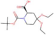 (2R)-4,4-Diethoxypiperidine-2-carboxylic acid, N-BOC protected