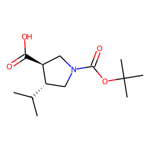 (3R,4R)-4-Isopropylpyrrolidine-3-carboxylic acid, N-BOC protected