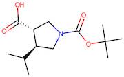 (3S,4S)-4-Isopropylpyrrolidine-3-carboxylic acid, N-BOC protected