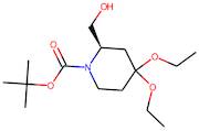 (2R)-4,4-Diethoxy-2-(hydroxymethyl)piperidine, N-BOC protected