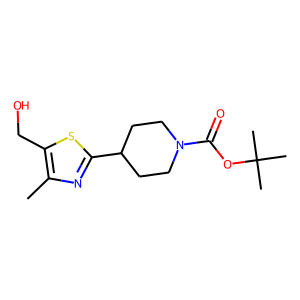 4-[5-(Hydroxymethyl)-4-methyl-1,3-thiazol-2-yl]piperidine, N1-BOC protected