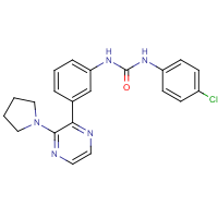 1-(4-Chlorophenyl)-3-{3-[3-(pyrrolidin-1-yl)pyrazin-2-yl]phenyl}urea