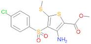 Methyl 3-amino-4-(4-chlorophenyl)sulfonyl-5-methylsulfanylthiophene-2-carboxylate