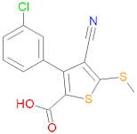 3-(3-Chlorophenyl)-4-cyano-5-(methylthio)thiophene-carboxylic acid